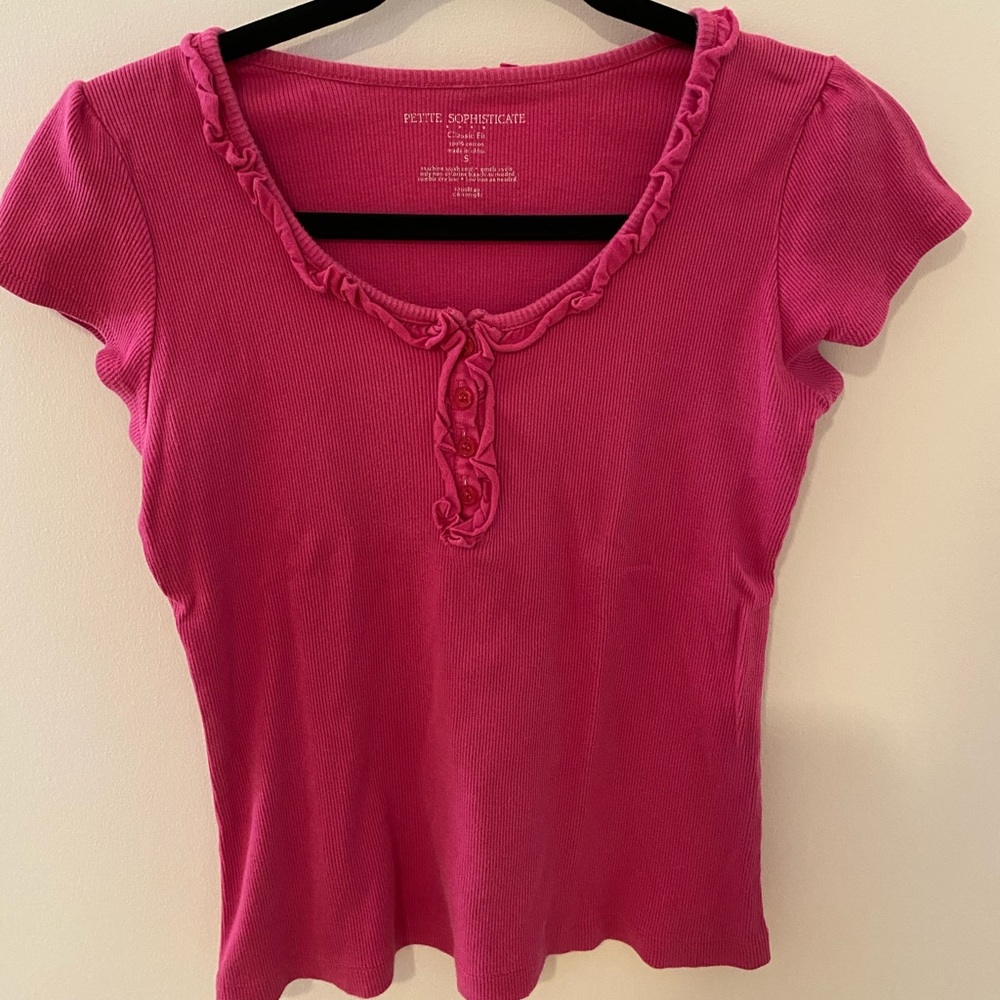 Petite Sophisticate Pink Top